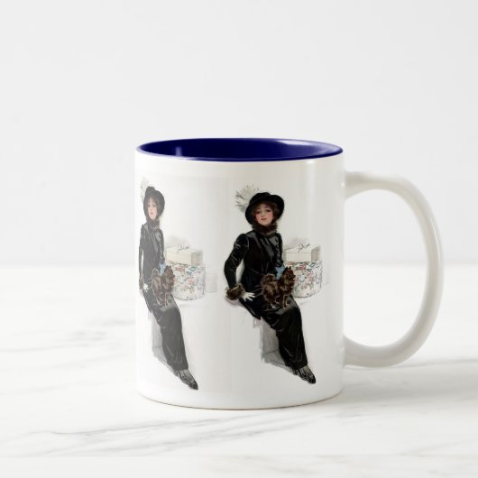 Tasse 2 Couleurs Dame en noir (Droit)
