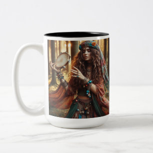 Tasse 2 Couleurs dame gitane