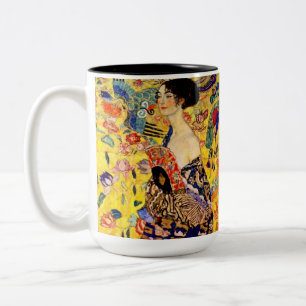 Tasse 2 Couleurs Dame Gustav Klimt avec ventilateur