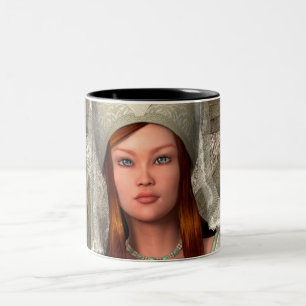 Tasse 2 Couleurs Dame Médiévale