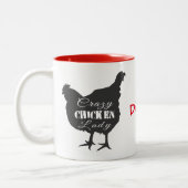 Tasse 2 Couleurs Dame Poulet Folle (Gauche)