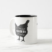 Tasse 2 Couleurs Dame Poulet Folle (Devant gauche)
