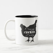 Tasse 2 Couleurs Dame Poulet Folle (Gauche)