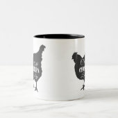 Tasse 2 Couleurs Dame Poulet Folle (Centre)