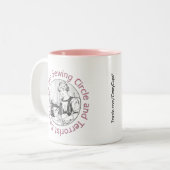 Tasse 2 Couleurs Dames cousant le cercle (Devant gauche)