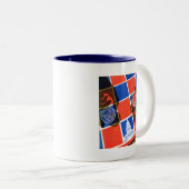 Tasse 2 Couleurs Damier d'élection (Devant droit)