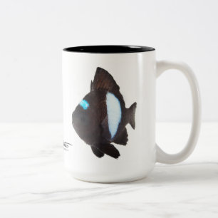 Tasse 2 Couleurs Damselfish hawaïen de domino, albisella de