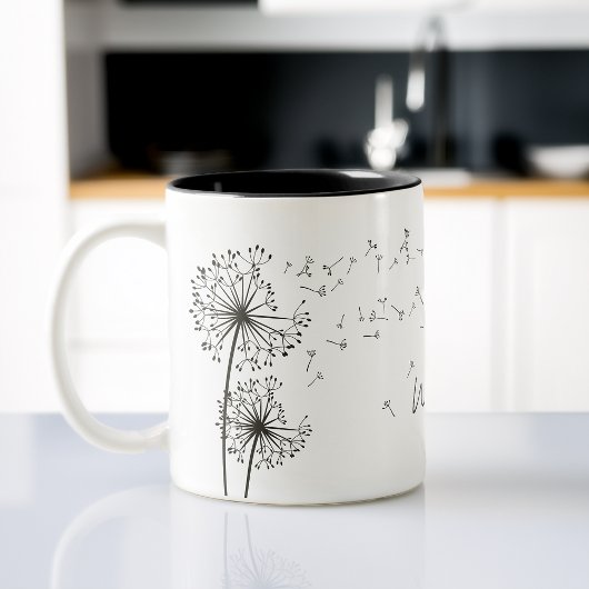 Tasse 2 Couleurs Dandelion graphique de voeux inspirant Graphique