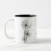 Tasse 2 Couleurs Dandelion graphique inspirant des devis (Gauche)