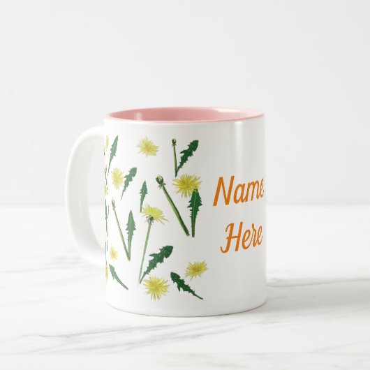 Tasse 2 Couleurs Dandelions Spring art (Devant gauche)