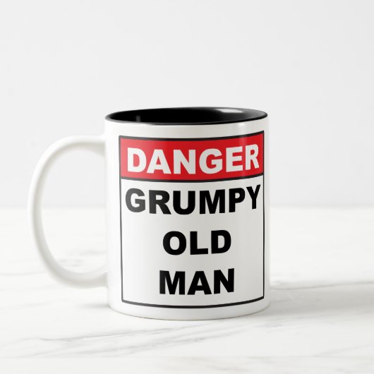 Tasse 2 Couleurs Danger : Vieux grincheux (Gauche)