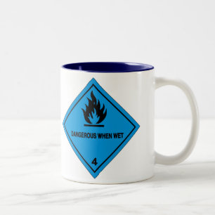 Tasse 2 Couleurs Dangereux si humide