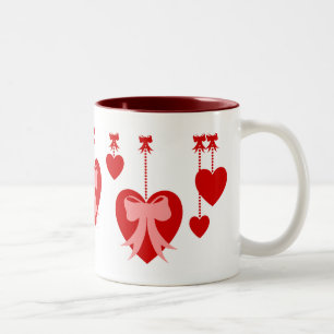 Tasse 2 Couleurs Dangles cardiaques rétro