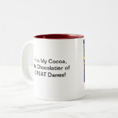 Tasse 2 Couleurs Danois de chocolat de dynamite (Devant gauche)
