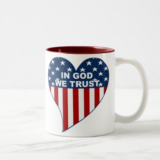 Tasse 2 Couleurs Dans Dieu nous faisons confiance (Droit)