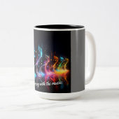 Tasse 2 Couleurs Danse avec la musique (Devant droit)