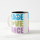Tasse 2 Couleurs Danse d'amour de paix (Devant gauche)