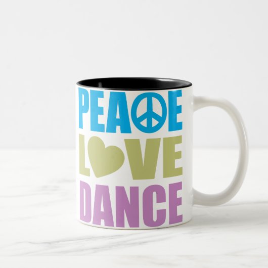 Tasse 2 Couleurs Danse d'amour de paix (Droit)
