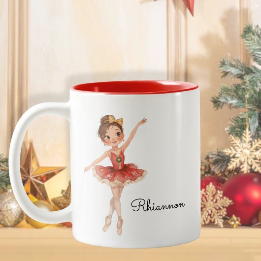 Tasse 2 Couleurs Danse de Fille du Ballet de Noël