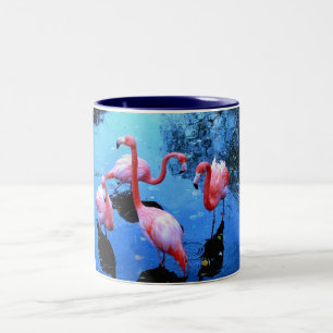 Tasse 2 Couleurs Danse de Flamants roses