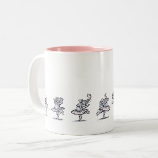 Tasse 2 Couleurs Danse de l'éléphant (Devant gauche)
