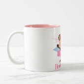 Tasse 2 Couleurs Danse de tutu d'amour de singe (Gauche)