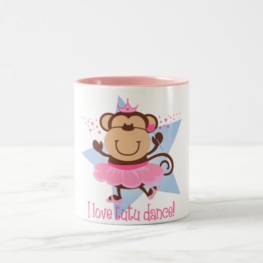 Tasse 2 Couleurs Danse de tutu d'amour de singe (Centre)