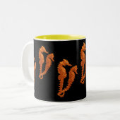 Tasse 2 Couleurs Danse Des Chevaux De Mer (Orange) (Devant gauche)