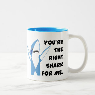 Tasse 2 Couleurs Danse du requin gauche Valentine