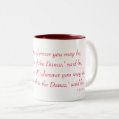 Tasse 2 Couleurs Danse Irlandaise - Seigneur de la Danse Chorus (Devant droit)