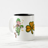 Tasse 2 Couleurs Danse Leprechauun (Devant gauche)