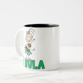 Tasse 2 Couleurs Danse polynésienne de la fille I de bâton (Devant gauche)