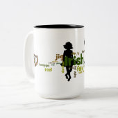 Tasse 2 Couleurs Danse Wordle - noir d'Irlandais (Devant gauche)