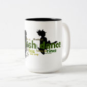 Tasse 2 Couleurs Danse Wordle - noir d'Irlandais (Devant droit)
