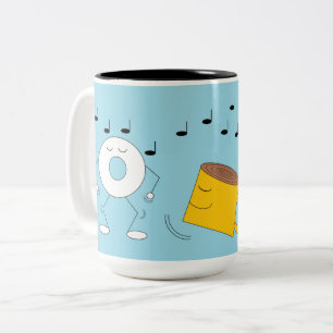 Tasse 2 Couleurs Danser de la confiture en poudre et de la pâte à c