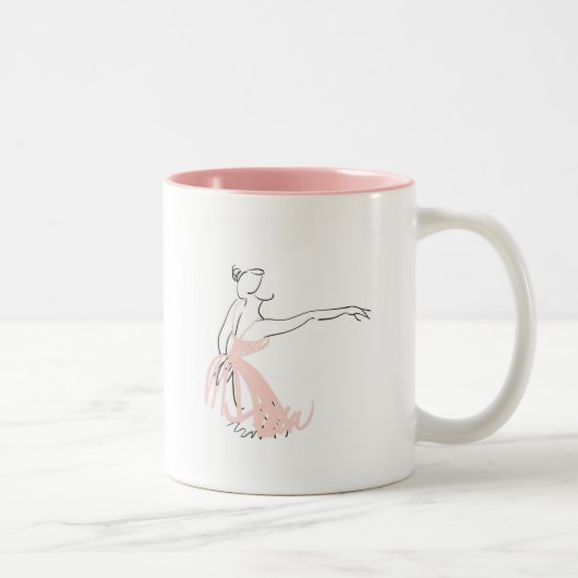 Tasse 2 Couleurs Danseur classique de ballerine (Droit)