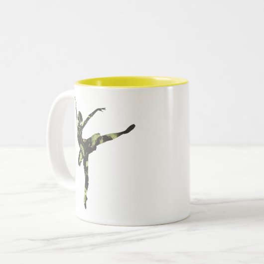 Tasse 2 Couleurs Danseur de ballet moderne danse moderne (Devant gauche)
