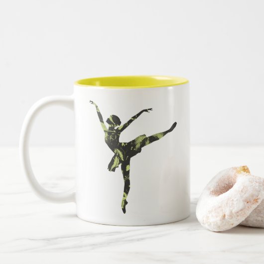 Tasse 2 Couleurs Danseur de ballet moderne danse moderne (Avec donut)