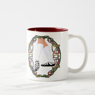 Tasse 2 Couleurs Danseur de chaussures souples - Entrelacs celtique