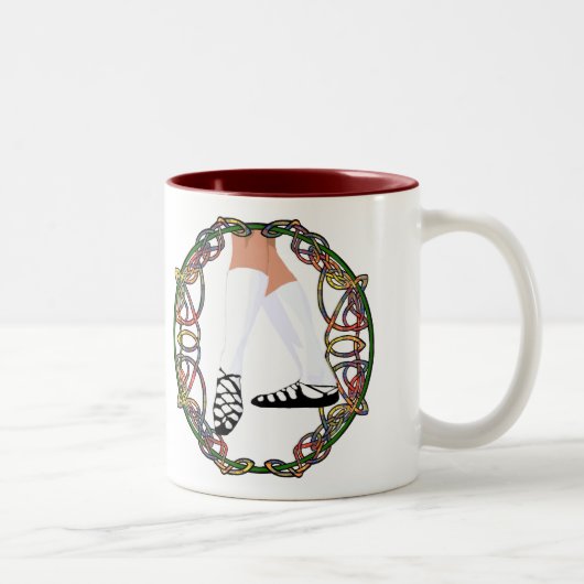 Tasse 2 Couleurs Danseur de chaussures souples - Entrelacs celtique (Droit)
