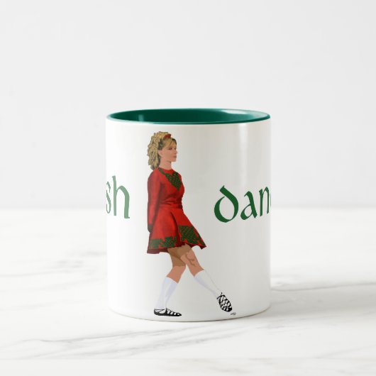 Tasse 2 Couleurs Danseur de pas irlandais - Chaussure molle - Rouge (Centre)
