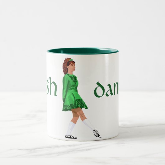 Tasse 2 Couleurs Danseur de pas irlandais - Chaussure molle - Vert (Centre)