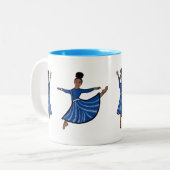 Tasse 2 Couleurs Danseur Diamant Bleu #1 (Devant gauche)