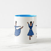 Tasse 2 Couleurs Danseur Diamant Bleu #1 (Centre)