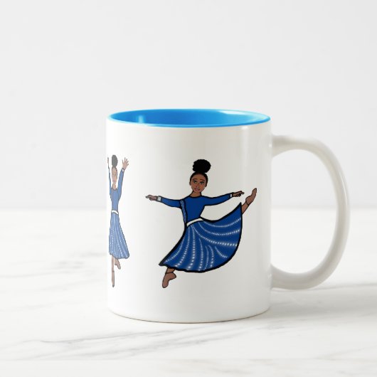 Tasse 2 Couleurs Danseur Diamant Bleu #1 (Droit)