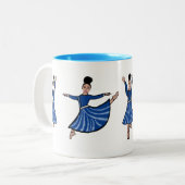 Tasse 2 Couleurs Danseur Diamant Bleu #2 (Devant gauche)