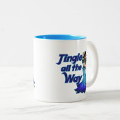 Tasse 2 Couleurs Danseur du ventre bleu (Devant droit)