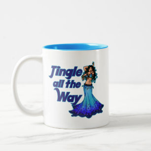 Tasse 2 Couleurs Danseur du ventre bleu