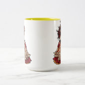 Tasse 2 Couleurs Danseur du ventre d'émbre avec zills (Centre)