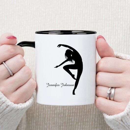 Tasse 2 Couleurs Danseur moderne Silhouette Danse